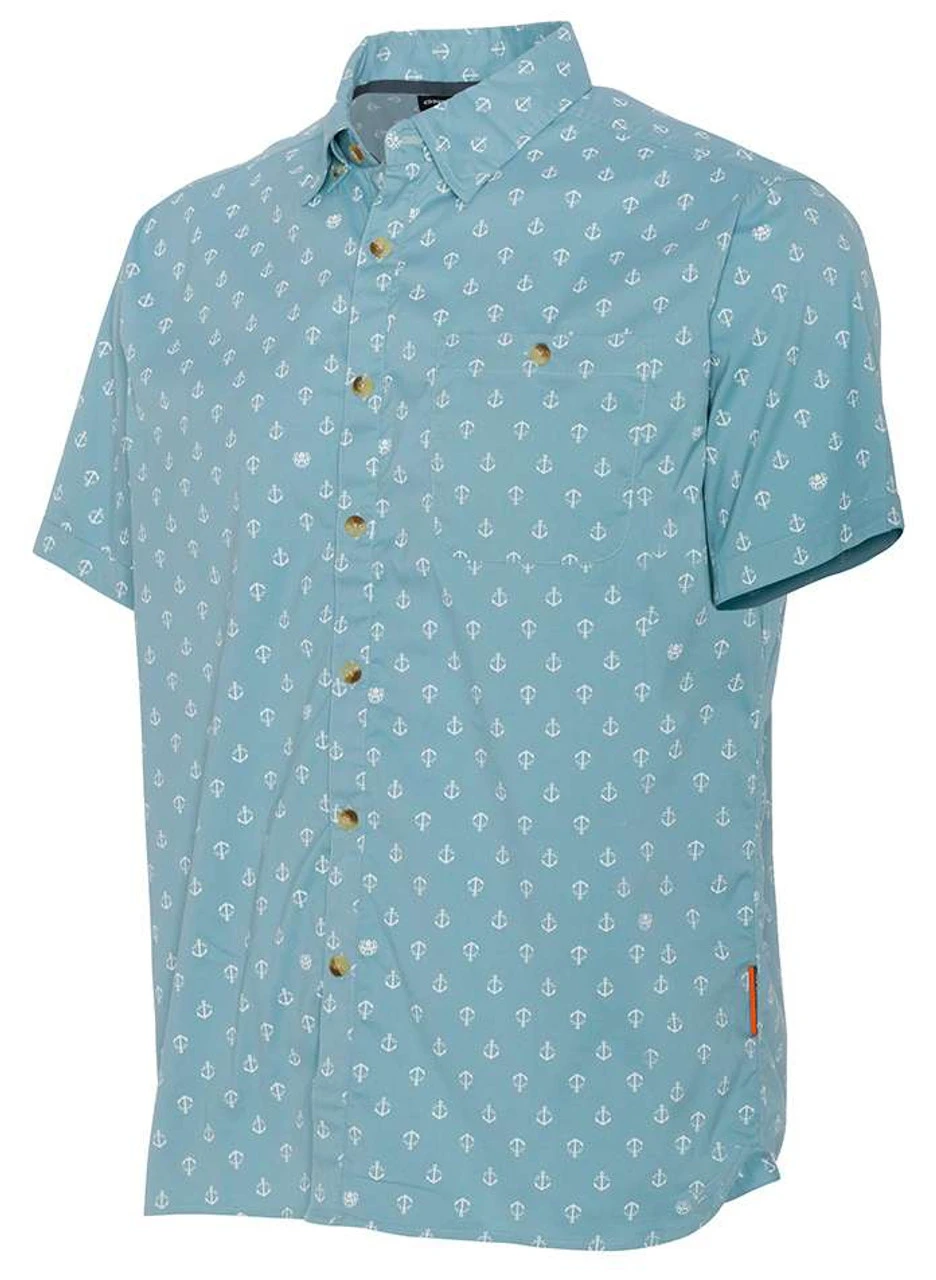 Grundens Platform Short Sleeve Shirt - Surf Anchor Print - 2X-Large Grundens Platform Short Sleeve Shirt - Surf Anchor Print - 2X-Large -Fishing Supplies Store grundens platform short sleeve shirt surf anchor print