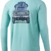Huk KC Big Truck Pursuit Long Sleeve Shirt - Beach Glass - X-Large
